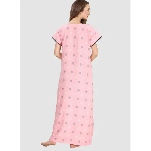 Buy 100% Rayon Button Up Neckline Long Nighty