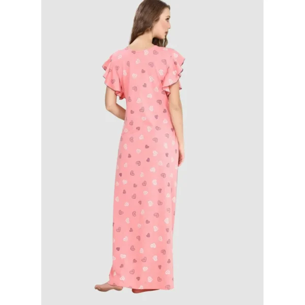 Buy 100% Rayon Button Up Neckline Long Nighty