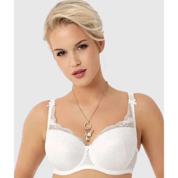 Buy Abbi Wired Padded Large Cup Bra with Lace