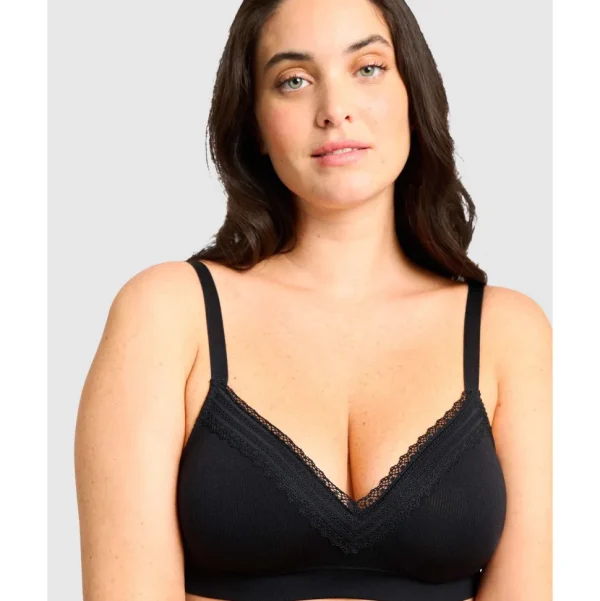 Buy Agathe Comfortable Padded Wirefree Bra with Lace