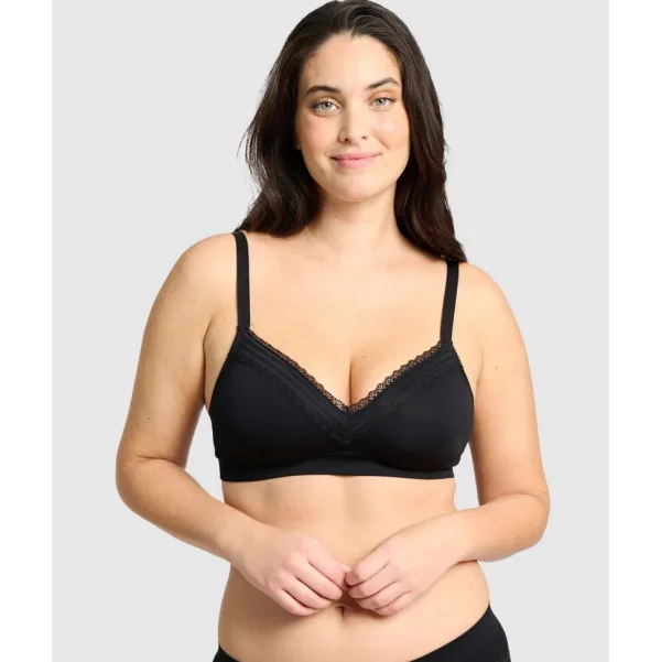 Buy Agathe Comfortable Padded Wirefree Bra with Lace