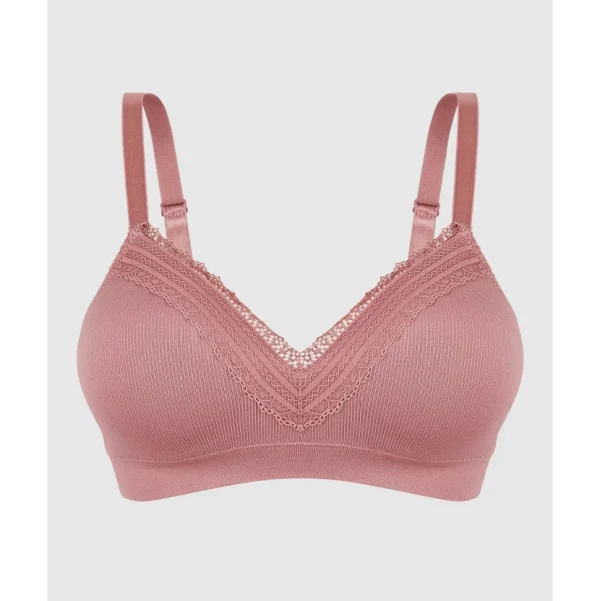 Buy Agathe Comfortable Padded Wirefree Bra with Lace