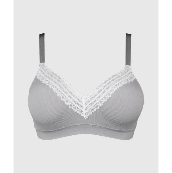 Buy Agathe Comfortable Padded Wirefree Bra with Lace