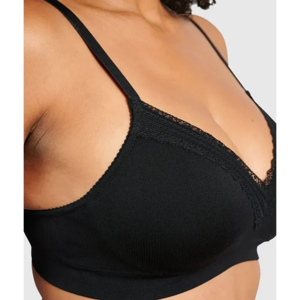 Buy Agathe Comfortable Padded Wirefree Bra with Lace