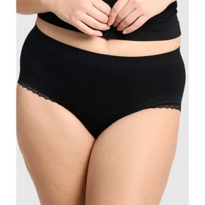 Buy Agathe Ribbed Full Coverage Shorty Underwear-Black