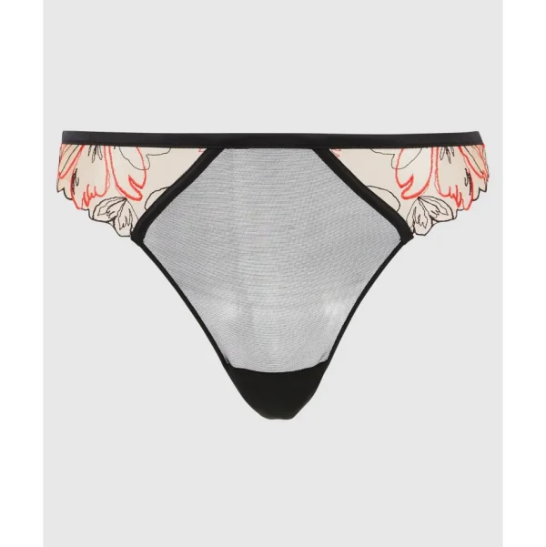 Buy Alberta Sheer Mesh Tanga Brief with Embroidery