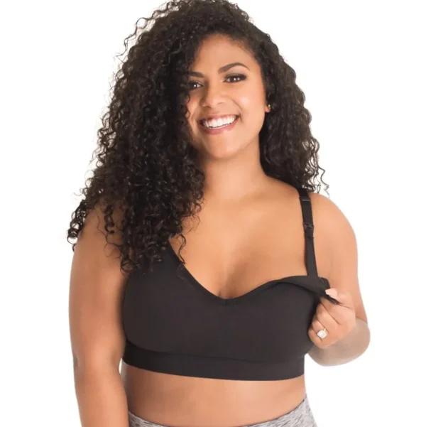 Buy Alyssa Seamless Wirefree Nursing Bra-Jet Black