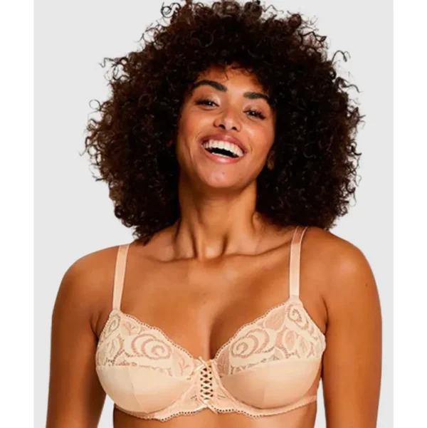 Buy Amelie Unlined Wired Full Cup Bra with Lace