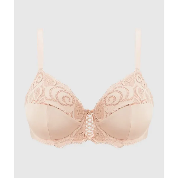 Buy Amelie Unlined Wired Full Cup Bra with Lace