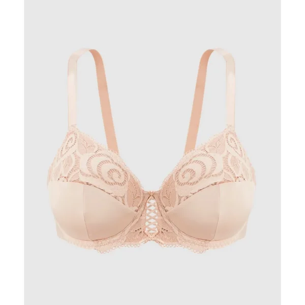 Buy Amelie Unlined Wired Full Cup Bra with Lace