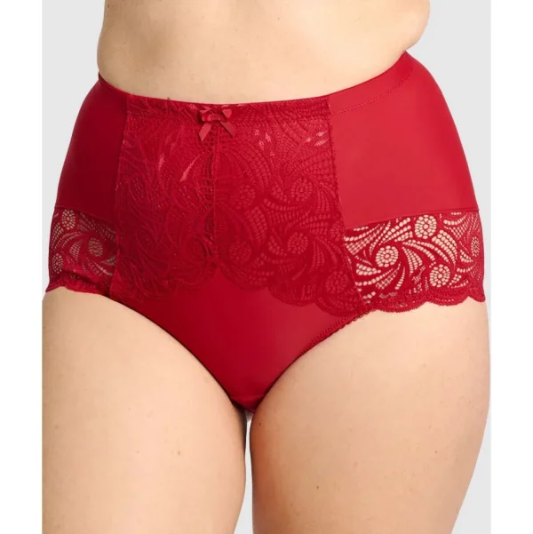 Buy Ariane Lace & Microfiber High Waist Brief-Jester Red