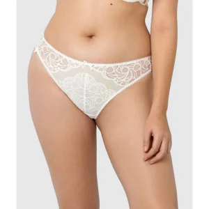 Buy Ariane Lace Brazilian Cut Brief-Ivory