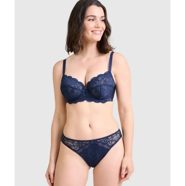 Buy Ariane Lace Brazilian Cut Brief-Marine Blue