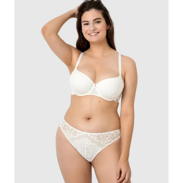 Buy Ariane Lace Brazilian Cut Brief-Ivory