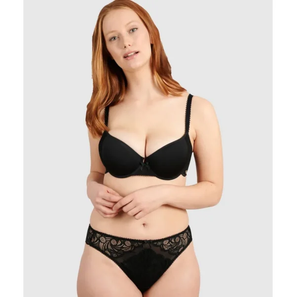 Buy Ariane Lace Brazilian Cut Brief-Black