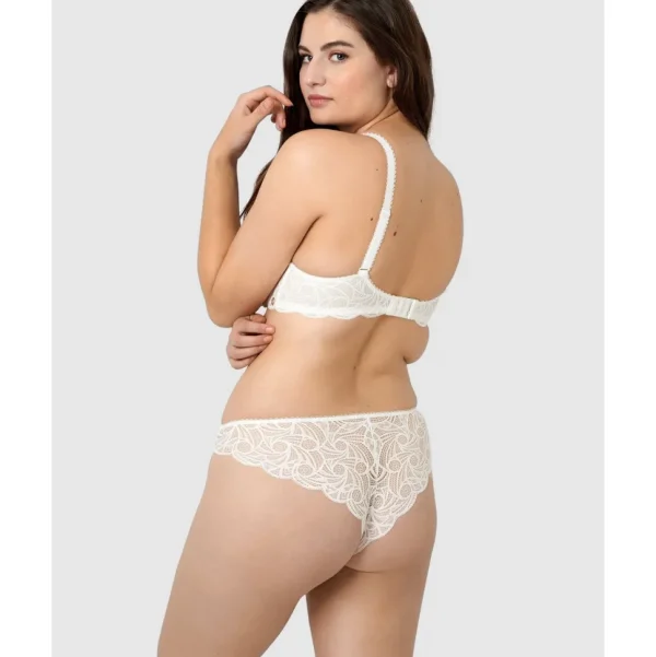 Buy Ariane Lace Brazilian Cut Brief-Ivory