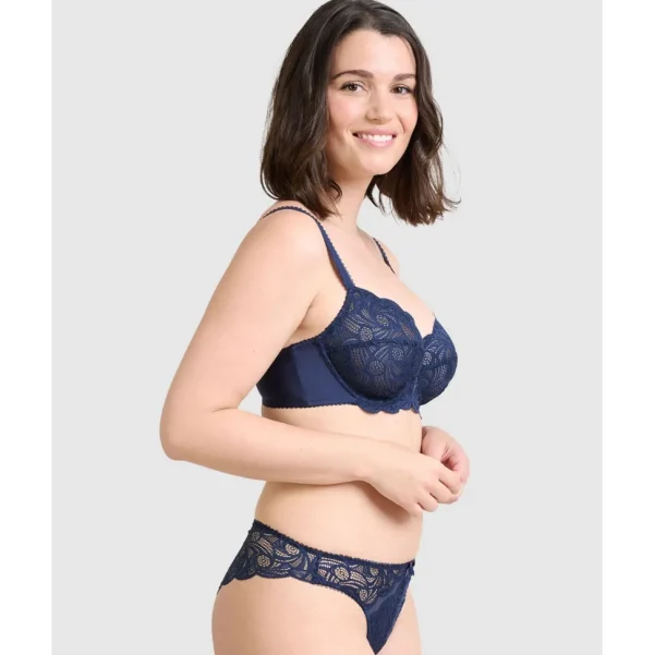 Buy Ariane Lace Brazilian Cut Brief-Marine Blue