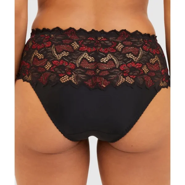 Buy Arum Glitter Mid Rise Stretch Lace Brief-Black&Red Glitter