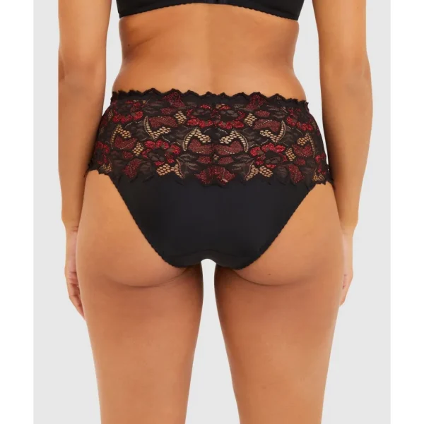 Buy Arum Glitter Mid Rise Stretch Lace Brief-Black&Red Glitter