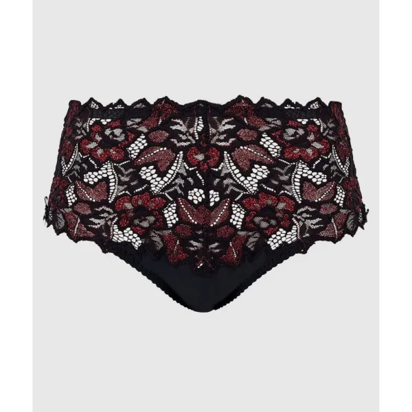 Buy Arum Glitter Mid Rise Stretch Lace Brief-Black&Red Glitter