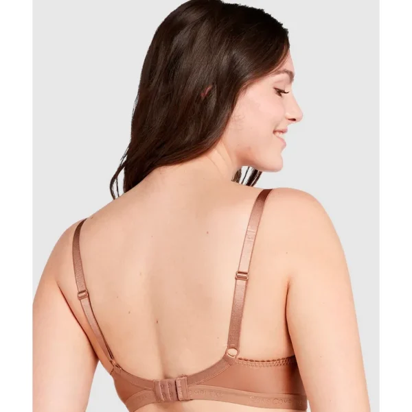 Buy Arum Gloss Wired Half Cup Longline Bra with Lace-Mocha Mousse