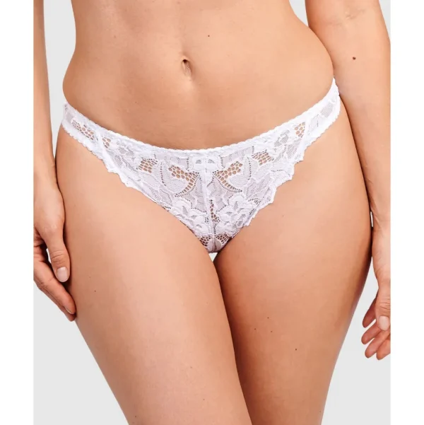 Buy Arum Low Rise Scalloped Lace Thong-White