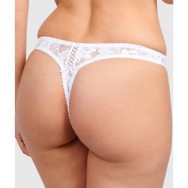 Buy Arum Low Rise Scalloped Lace Thong-White