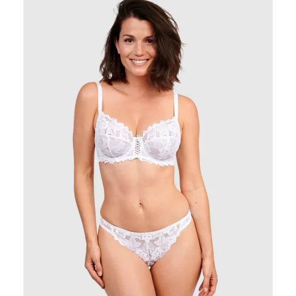 Buy Arum Low Rise Scalloped Lace Thong-White