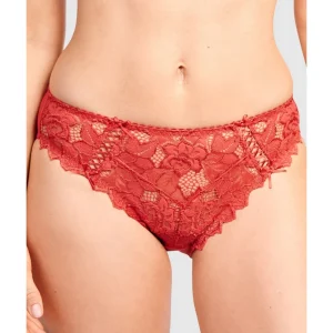 Buy Arum Microfiber & Lace Hipster Brief-Jester Red