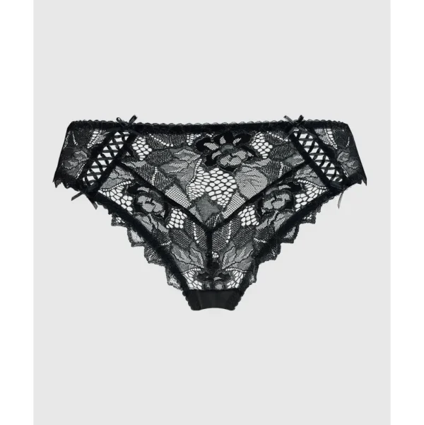 Buy Arum Microfiber & Lace Hipster Brief-Black