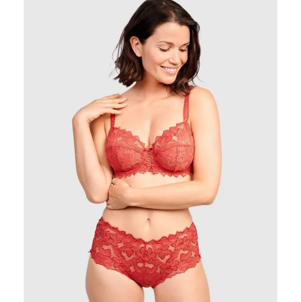 Buy Arum Mid-Rise Lace Brief-Jester Red