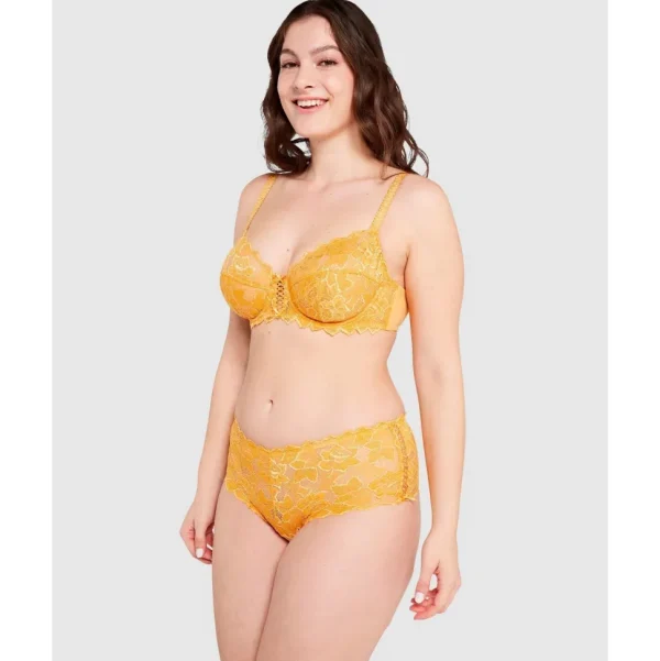 Buy Arum Mid-Rise Lace Brief-Golden Apricot