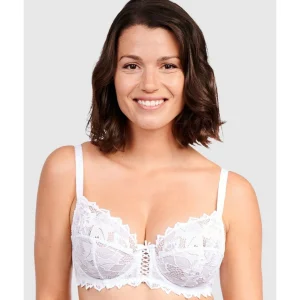 Buy Arum Underwired Balconette Lace Bra-White