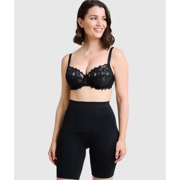 Buy Arum Underwired Balconette Lace Bra-Black