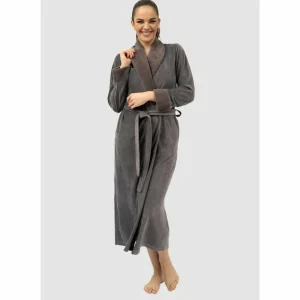 Buy Aspen Shawl Collar Long Bamboo Velour Robe with Belt