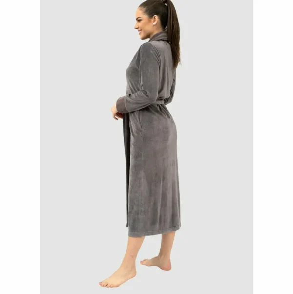 Buy Aspen Shawl Collar Long Bamboo Velour Robe with Belt