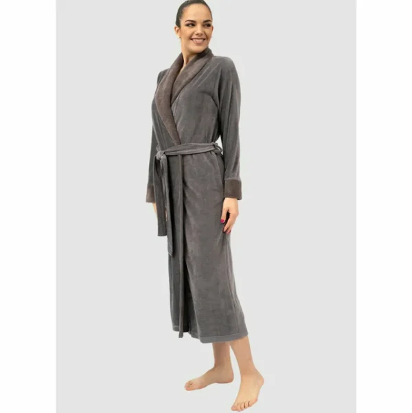 Buy Aspen Shawl Collar Long Bamboo Velour Robe with Belt