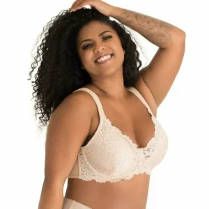 Buy Ava Underwire Scalloped Lace Bra with Wide Straps-Nude