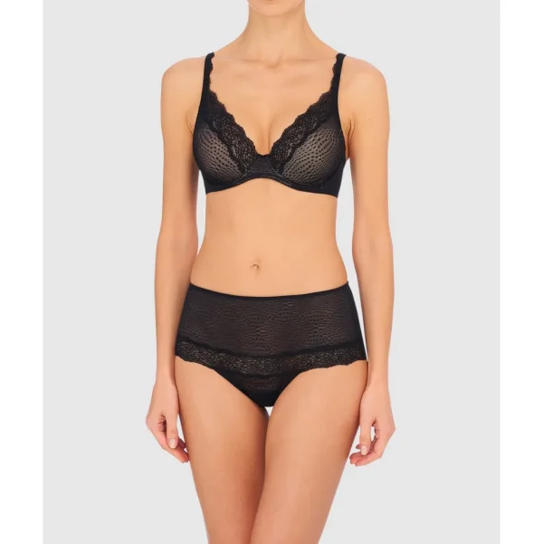 Buy Beyond Wired Convertible-to-Racerback Lightly-Padded Lace Bra Black/Cafe