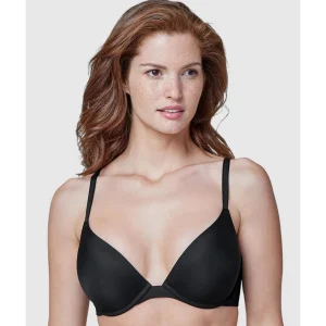 Buy Breathless Wired Plunge Push Up T-Shirt Bra Black