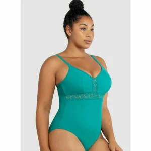 Buy Brigitte Low Back One Piece Swimsuit with Lace