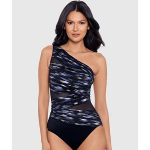 Buy Bronze Reign Jena One Shoulder Tummy Control Swimsuit