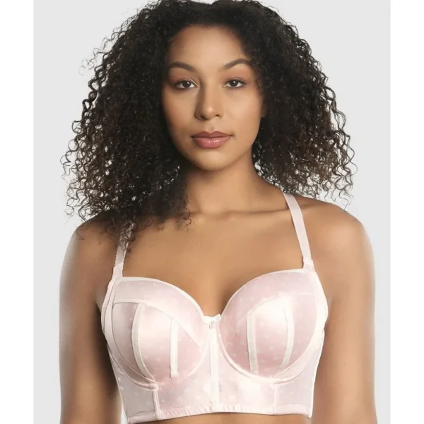 Buy Charlotte Lightly Padded Wired Longline Bra-Petal Pink Dot