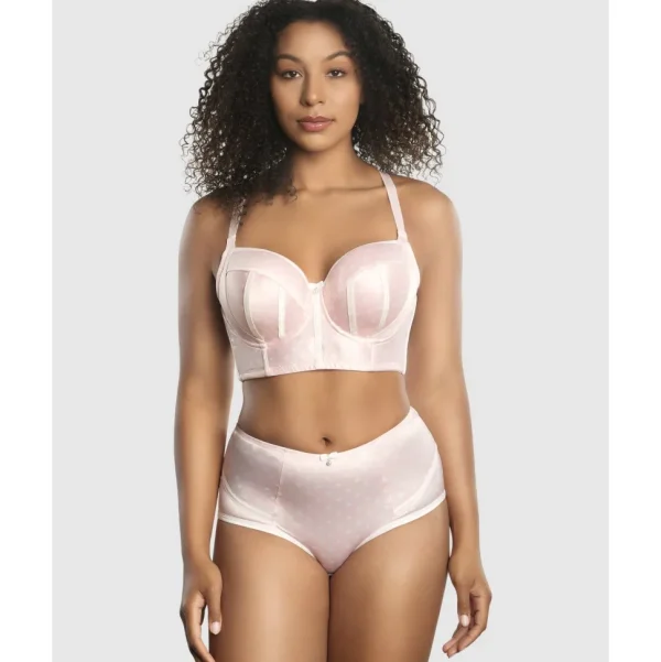 Buy Charlotte Lightly Padded Wired Longline Bra-Petal Pink Dot