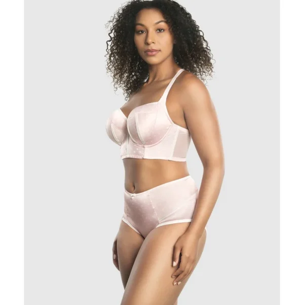 Buy Charlotte Lightly Padded Wired Longline Bra-Petal Pink Dot