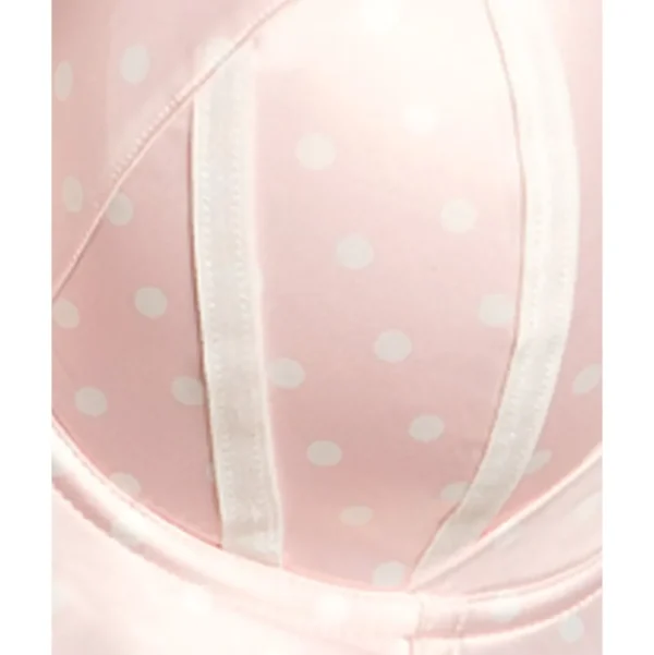 Buy Charlotte Lightly Padded Wired Longline Bra-Petal Pink Dot