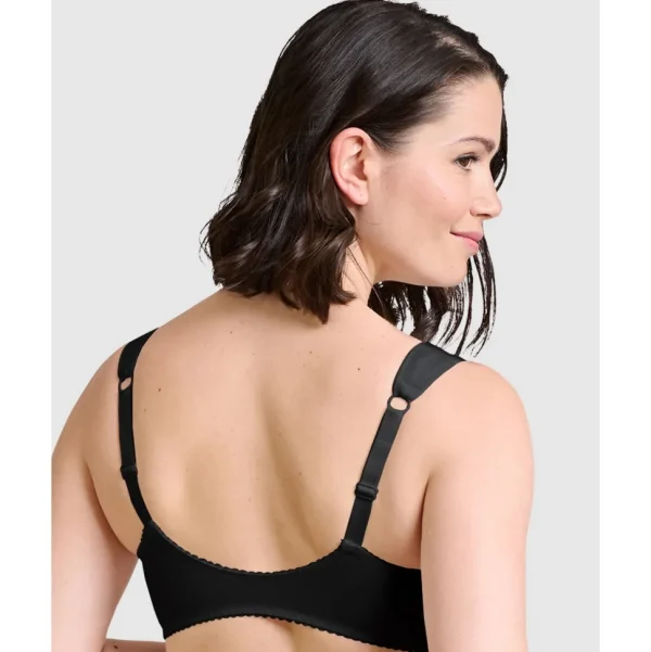 Buy Clara Wirefree Front Closure Bra with Lace-Black