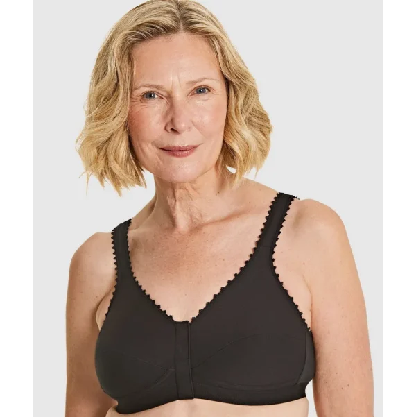 Buy Comfi Cotton Wirefree Press Stud Front Open Bra