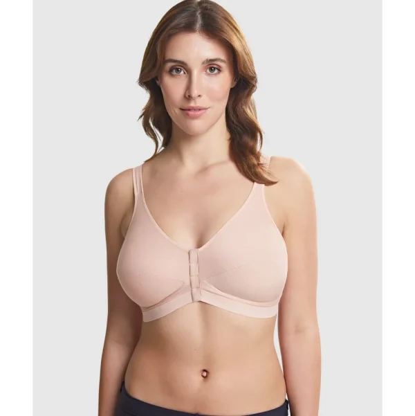 Buy Comfi Cotton Wirefree Press Stud Front Open Bra