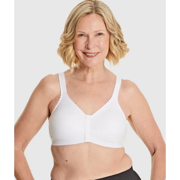 Buy Comfi Cotton Wirefree Press Stud Front Open Bra